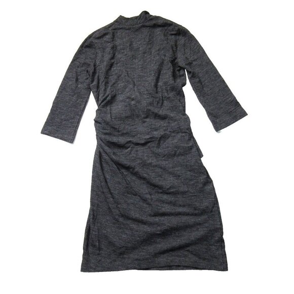 NWT MM. Lafleur Casey in Grey Black Houndstooth Ruched Faux Wrap Jersey Dress XL - Picture 5 of 5